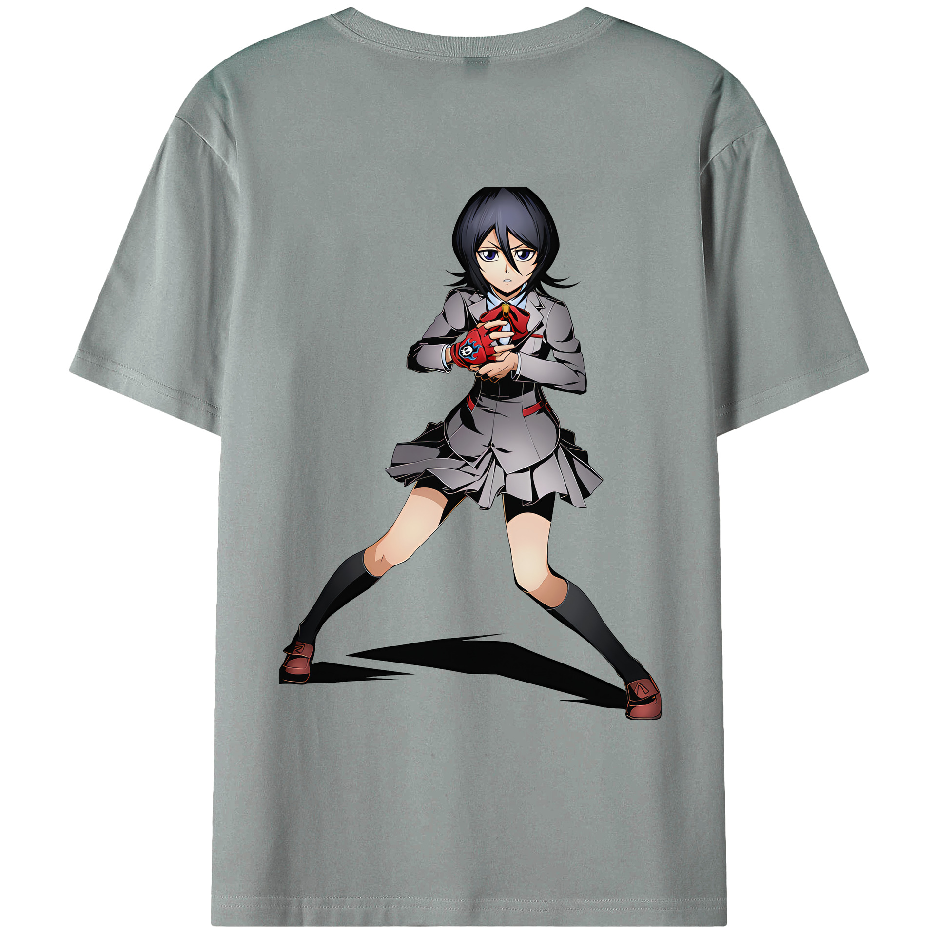 （画像用） ブリーチ 朽木ルキア BLEACH Kuchiki Rukia 綿100％ メンズ半袖Tシャツ（バックプリント） 通気性